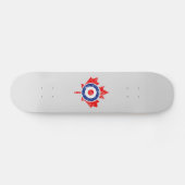 Canadian Maple Leaf Roundel Grunge Mod CANADA Skateboard (Horizontaal)