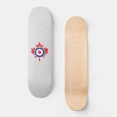 Canadian Maple Leaf Roundel Grunge Mod CANADA Skateboard (Voorkant)