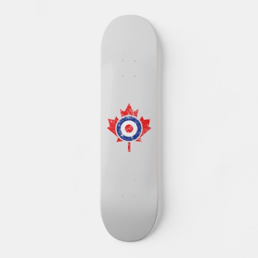 Canadian Maple Leaf Roundel Grunge Mod CANADA Skateboard (Voorkant)
