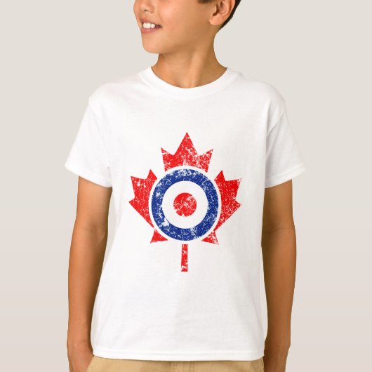 Canadian Maple Leaf Roundel Grunge Mod CANADA T-shirt (Voorkant)