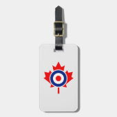 Canadian Maple Leaf Roundel Mod Badge Bagagelabel (Voorkant verticaal)