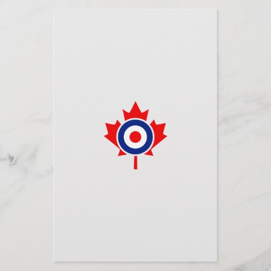 Canadian Maple Leaf Roundel Mod Badge Briefpapier (Voorkant)