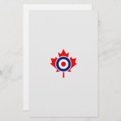 Canadian Maple Leaf Roundel Mod Badge Briefpapier (Voorkant / Achterkant)