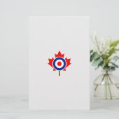 Canadian Maple Leaf Roundel Mod Badge Briefpapier (Staand voorkant)