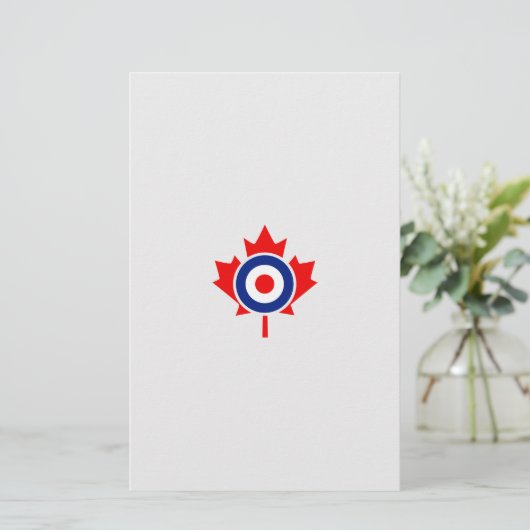 Canadian Maple Leaf Roundel Mod Badge Briefpapier (Staand voorkant)
