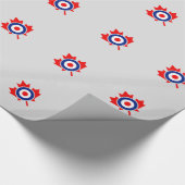 Canadian Maple Leaf Roundel Mod Badge Cadeaupapier (Hoek)