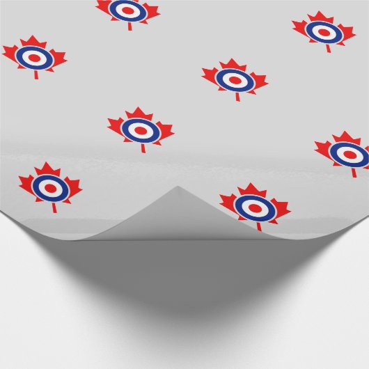 Canadian Maple Leaf Roundel Mod Badge Cadeaupapier (Hoek)