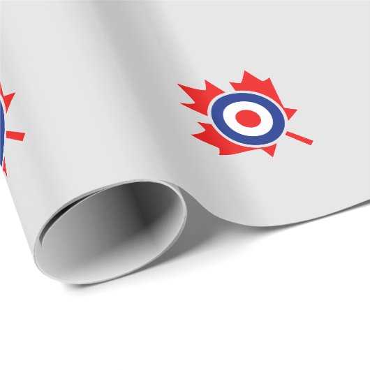 Canadian Maple Leaf Roundel Mod Badge Cadeaupapier (Rol Hoek)