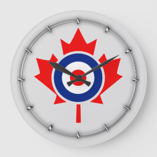 Canadian Maple Leaf Roundel Mod Badge Grote Klok