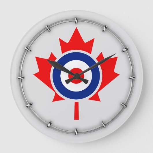 Canadian Maple Leaf Roundel Mod Badge Grote Klok (Voorkant)