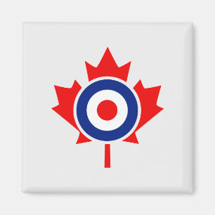 Canadian Maple Leaf Roundel Mod Badge Magneet