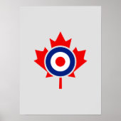Canadian Maple Leaf Roundel Mod Badge Poster (Voorkant)