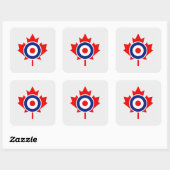 Canadian Maple Leaf Roundel Mod Badge Vierkante Sticker (Vel)