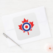 Canadian Maple Leaf Roundel Mod Badge Vierkante Sticker (Envelop)
