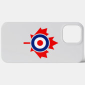Canadian Maple Leaf Roundel Mod BLUE Case-Mate iPhone Case (Achterkant (horizontaal))