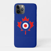 Canadian Maple Leaf Roundel Mod BLUE Case-Mate iPhone Case (Achterkant)