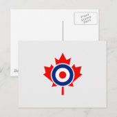 Canadian Maple Leaf Roundel Mod CANADA Briefkaart (Voorkant / Achterkant)