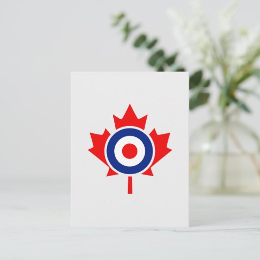 Canadian Maple Leaf Roundel Mod CANADA Briefkaart (Staand voorkant)