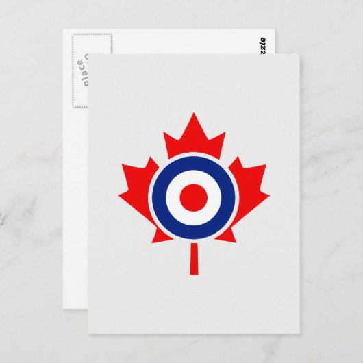 Canadian Maple Leaf Roundel Mod CANADA Briefkaart (Voorkant / Achterkant)