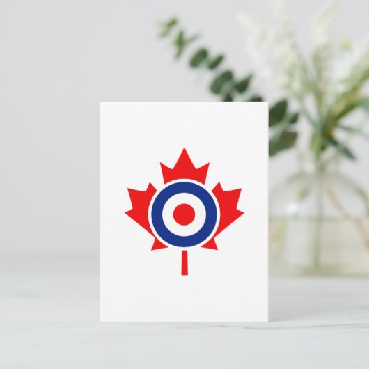 Canadian Maple Leaf Roundel Mod CANADA Briefkaart (Staand voorkant)