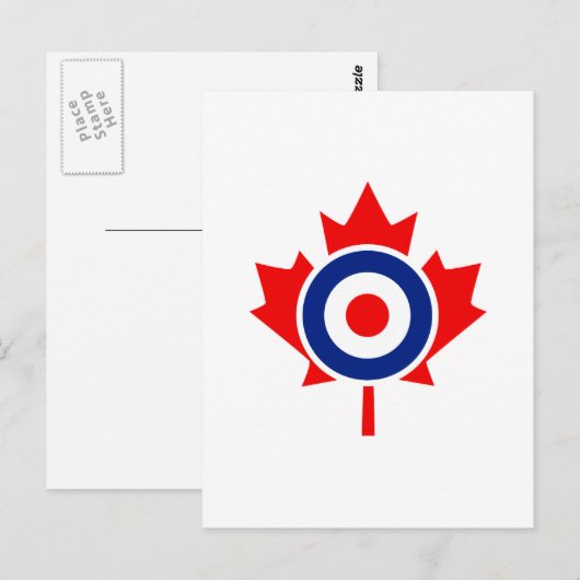 Canadian Maple Leaf Roundel Mod CANADA Briefkaart (Voorkant / Achterkant)