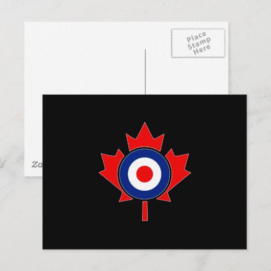 Canadian Maple Leaf Roundel Mod CANADA Briefkaart (Voorkant / Achterkant)