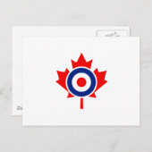 Canadian Maple Leaf Roundel Mod CANADA Briefkaart (Voorkant / Achterkant)
