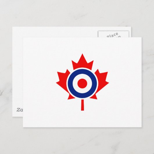 Canadian Maple Leaf Roundel Mod CANADA Briefkaart (Voorkant / Achterkant)