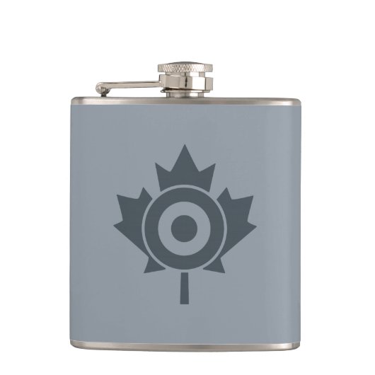 Canadian Maple Leaf Roundel Mod CANADA Heupfles (Voorkant)