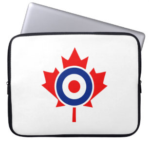 Canadian Maple Leaf Roundel Mod CANADA Laptop Sleeve