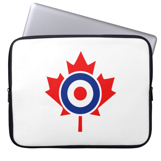 Canadian Maple Leaf Roundel Mod CANADA Laptop Sleeve (Voorkant)