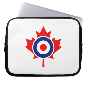 Canadian Maple Leaf Roundel Mod CANADA Laptop Sleeve