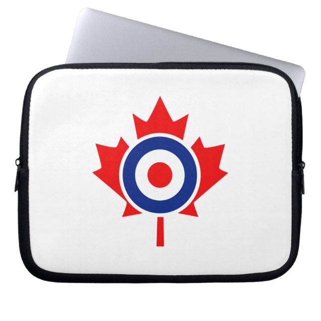 Canadian Maple Leaf Roundel Mod CANADA Laptop Sleeve (Voorkant)