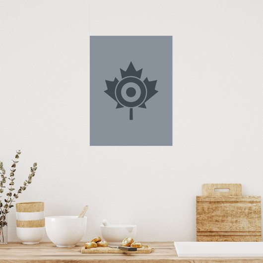 Canadian Maple Leaf Roundel Mod CANADA Poster (Keuken)