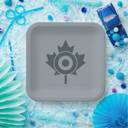 Canadian Maple Leaf Roundel Mod Graphic Papieren Bordje (Feest)