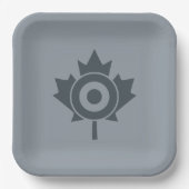 Canadian Maple Leaf Roundel Mod Graphic Papieren Bordje (Voorkant)