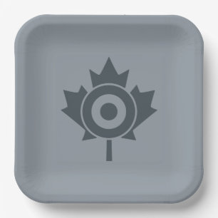 Canadian Maple Leaf Roundel Mod Graphic Papieren Bordje