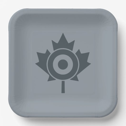 Canadian Maple Leaf Roundel Mod Graphic Papieren Bordje (Voorkant)