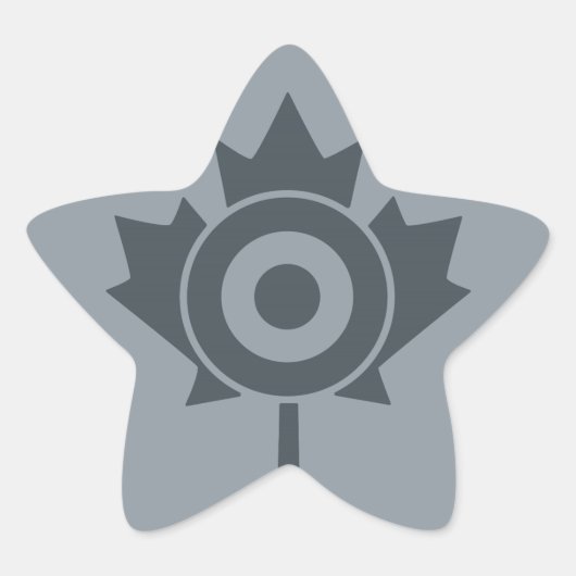 Canadian Maple Leaf Roundel Mod Graphic Ster Sticker (Voorkant)