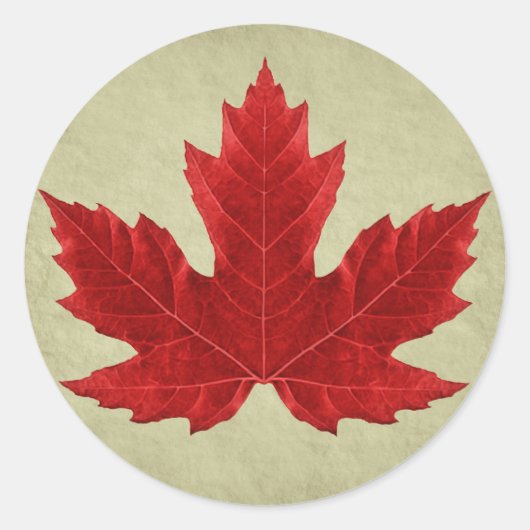 Canadian Maple Leaf Sticker (Voorkant)