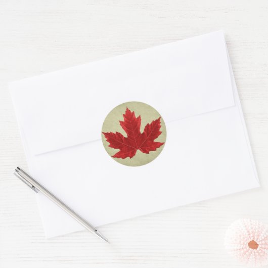 Canadian Maple Leaf Sticker (Envelop)