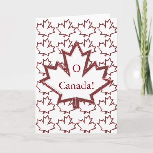 Canadian Maple Leaf Wenskaart Kaart (Voorkant)