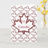 Canadian Maple Leaf Wenskaart Kaart (Gele Bloem)