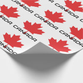 Canadian Maple Red Leaf Wrapping Paper – Feestelij Cadeaupapier (Hoek)