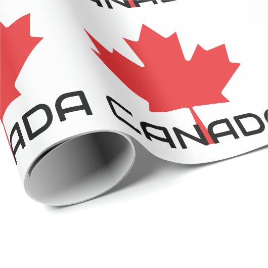 Canadian Maple Red Leaf Wrapping Paper – Feestelij Cadeaupapier (Rol Hoek)