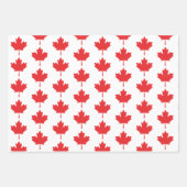 Canadian Maple Red Leaf Wrapping Paper Sheets (Voorkant 3)