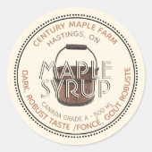 Canadian Maple Syrup Editable Label (Sap Bucket) (Voorkant)