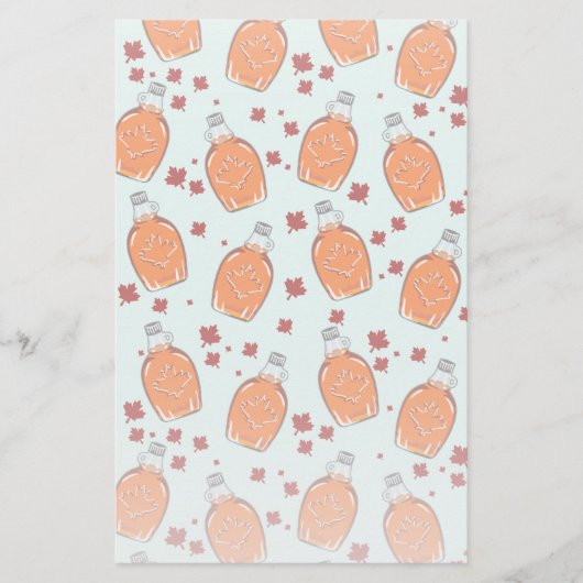 Canadian Maple Syrup Pattern Briefpapier (Voorkant)