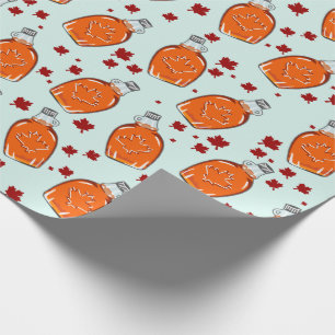 Canadian Maple Syrup Pattern Cadeaupapier
