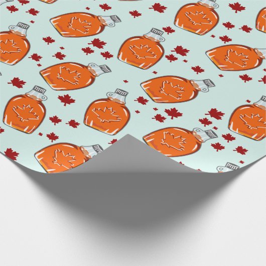 Canadian Maple Syrup Pattern Cadeaupapier (Hoek)